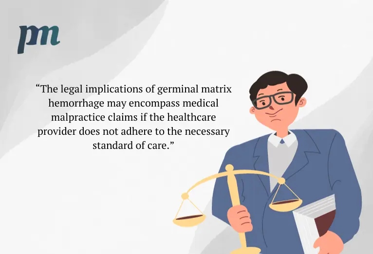 lawyer illustration with logo and legal information on standard of care